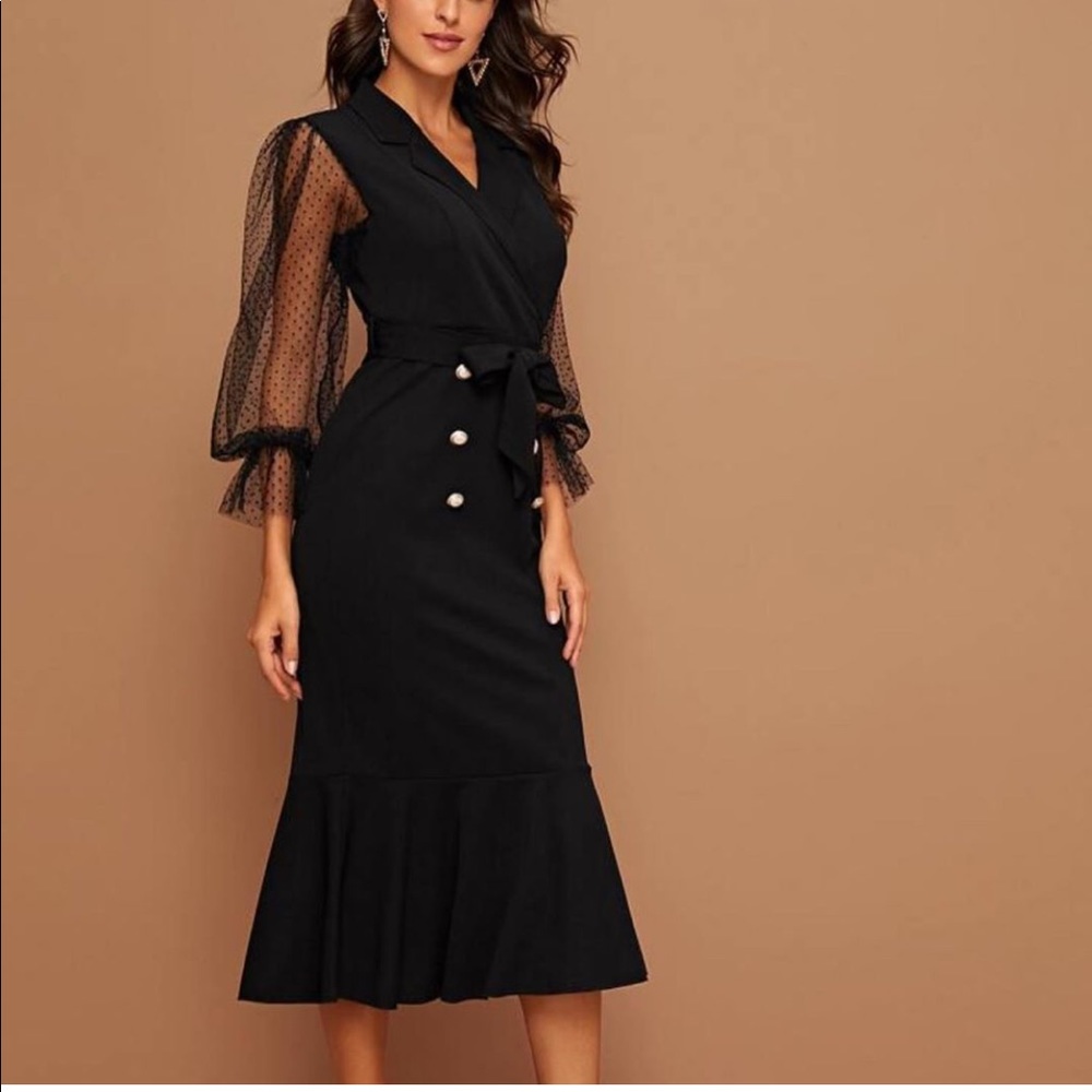 Shein midi dress with puff sleeves - Picture 5 of 7